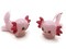 2 26mm Light Pink Axolotl Charms Resin Miniature Animal Cabochons